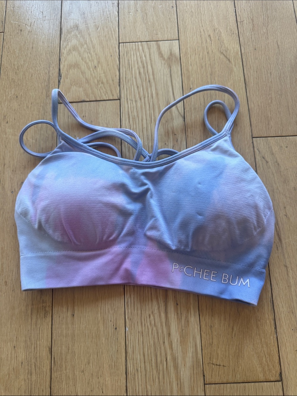 P.Chee Bum Pastel Tie-Dye Strappy Bralette - Lavender/Pink